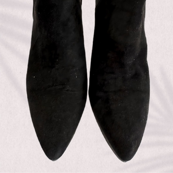 Stuart Weitzman Black Suede Chelsea Ankle Booties - Picture 7 of 9
